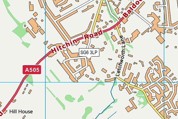 SG6 3LP map - OS VectorMap District (Ordnance Survey)