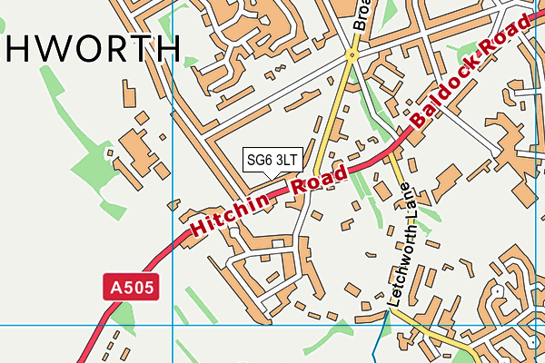 SG6 3LT map - OS VectorMap District (Ordnance Survey)