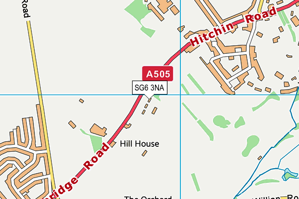 SG6 3NA map - OS VectorMap District (Ordnance Survey)