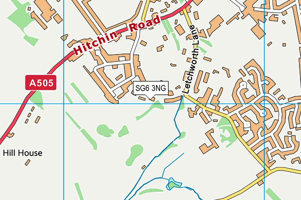 SG6 3NG map - OS VectorMap District (Ordnance Survey)
