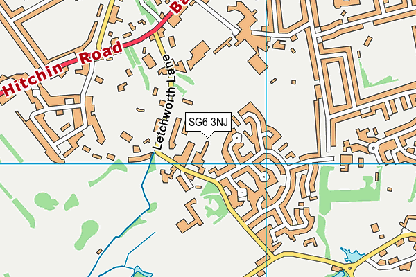 SG6 3NJ map - OS VectorMap District (Ordnance Survey)