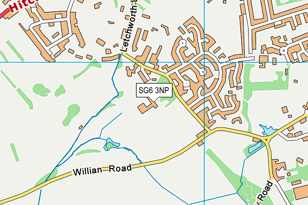 SG6 3NP map - OS VectorMap District (Ordnance Survey)