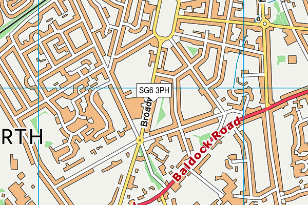 SG6 3PH map - OS VectorMap District (Ordnance Survey)