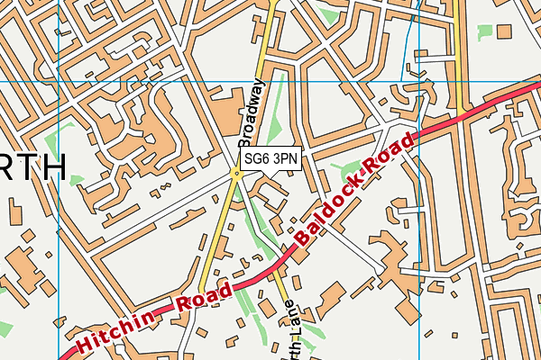 SG6 3PN map - OS VectorMap District (Ordnance Survey)