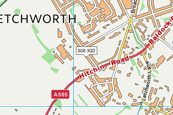 SG6 3QD map - OS VectorMap District (Ordnance Survey)