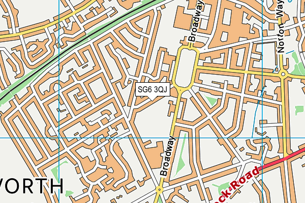 SG6 3QJ map - OS VectorMap District (Ordnance Survey)