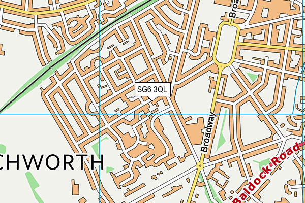 SG6 3QL map - OS VectorMap District (Ordnance Survey)