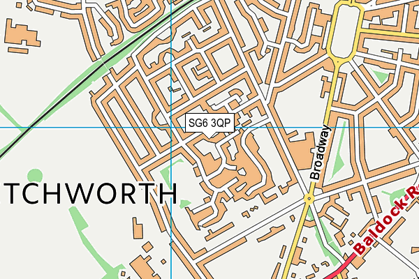 SG6 3QP map - OS VectorMap District (Ordnance Survey)