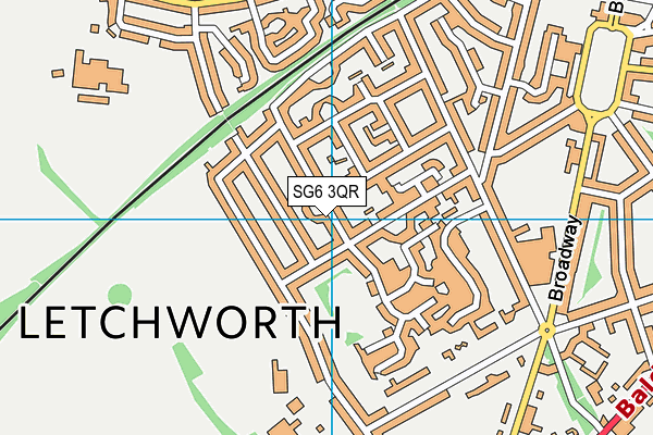 SG6 3QR map - OS VectorMap District (Ordnance Survey)