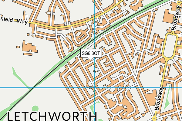 SG6 3QT map - OS VectorMap District (Ordnance Survey)