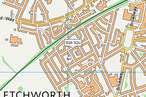 SG6 3QU map - OS VectorMap District (Ordnance Survey)