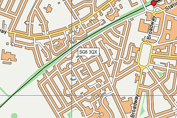 SG6 3QX map - OS VectorMap District (Ordnance Survey)