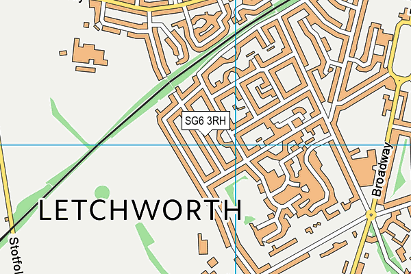 SG6 3RH map - OS VectorMap District (Ordnance Survey)