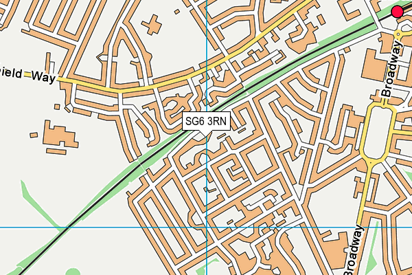 SG6 3RN map - OS VectorMap District (Ordnance Survey)