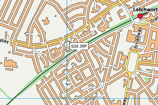 SG6 3RP map - OS VectorMap District (Ordnance Survey)