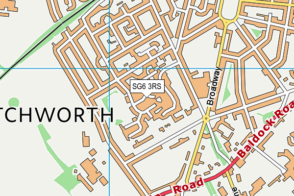 SG6 3RS map - OS VectorMap District (Ordnance Survey)