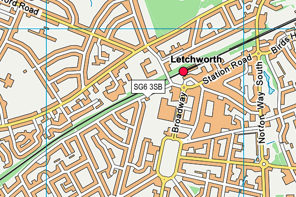 SG6 3SB map - OS VectorMap District (Ordnance Survey)