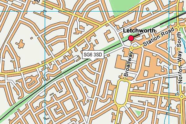 SG6 3SD map - OS VectorMap District (Ordnance Survey)