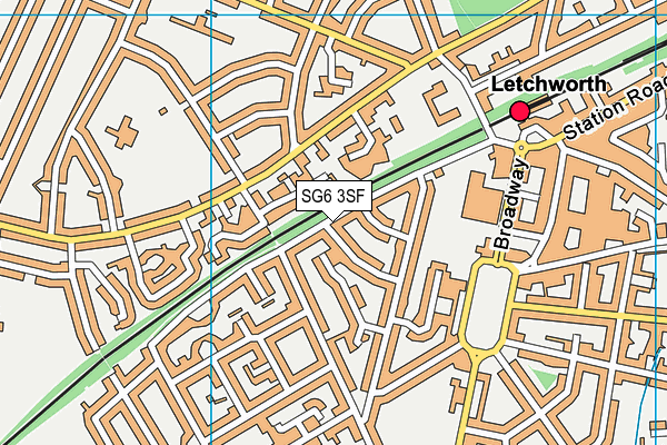 SG6 3SF map - OS VectorMap District (Ordnance Survey)