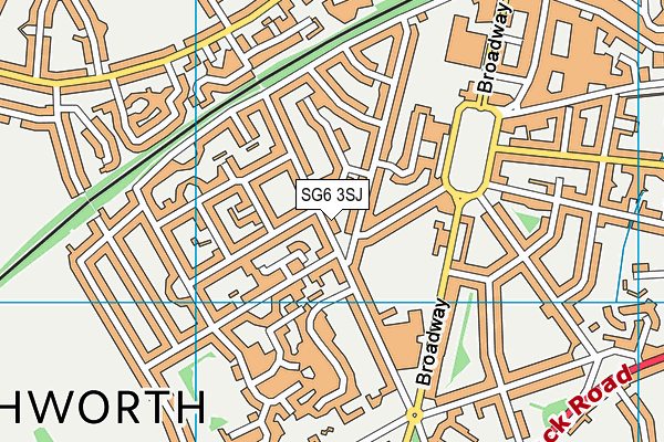 SG6 3SJ map - OS VectorMap District (Ordnance Survey)