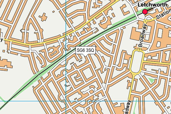 SG6 3SQ map - OS VectorMap District (Ordnance Survey)