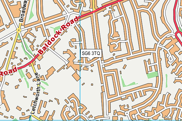 SG6 3TQ map - OS VectorMap District (Ordnance Survey)