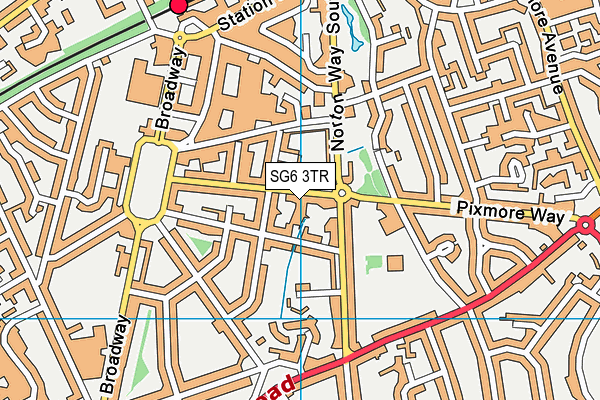 SG6 3TR map - OS VectorMap District (Ordnance Survey)