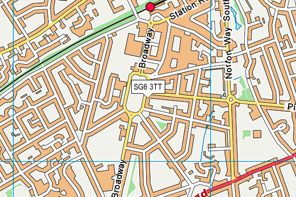 SG6 3TT map - OS VectorMap District (Ordnance Survey)