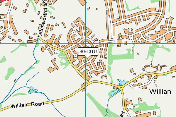 SG6 3TU map - OS VectorMap District (Ordnance Survey)