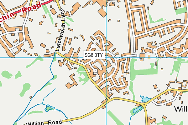 SG6 3TY map - OS VectorMap District (Ordnance Survey)