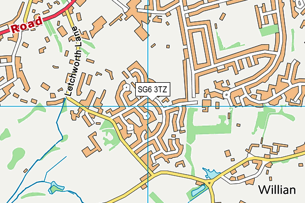 SG6 3TZ map - OS VectorMap District (Ordnance Survey)