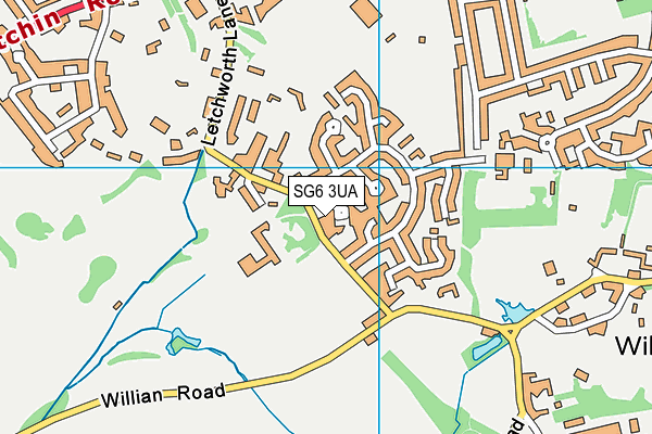 SG6 3UA map - OS VectorMap District (Ordnance Survey)