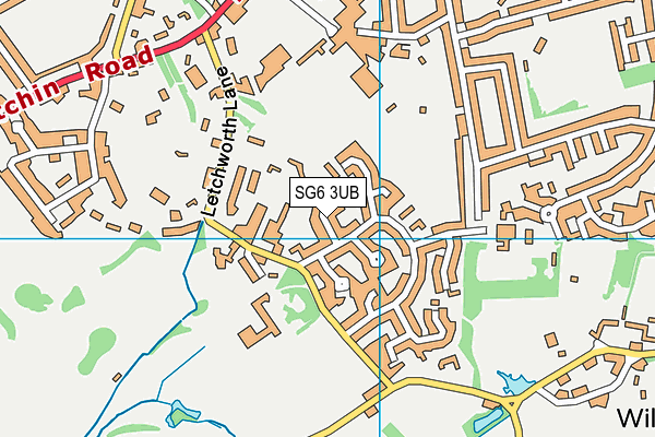 SG6 3UB map - OS VectorMap District (Ordnance Survey)