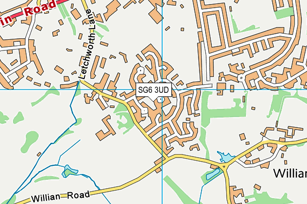 SG6 3UD map - OS VectorMap District (Ordnance Survey)