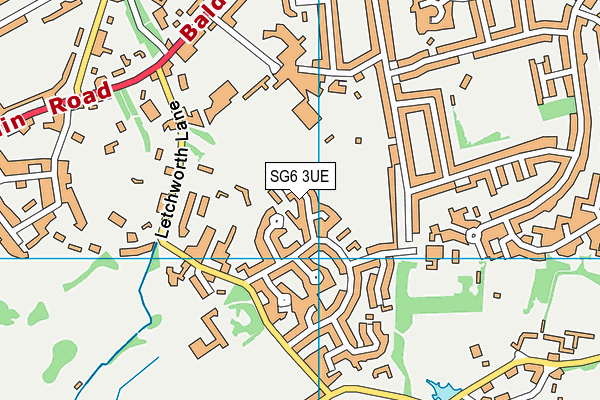 SG6 3UE map - OS VectorMap District (Ordnance Survey)