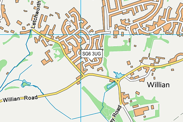 SG6 3UG map - OS VectorMap District (Ordnance Survey)
