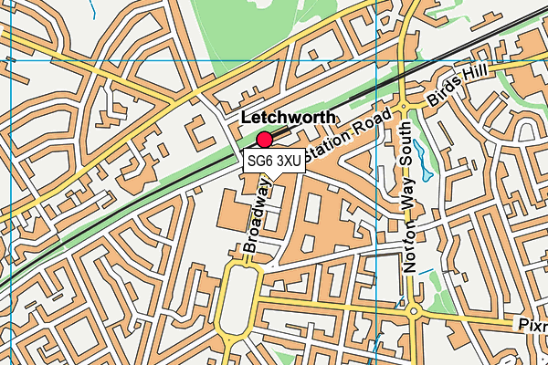 SG6 3XU map - OS VectorMap District (Ordnance Survey)