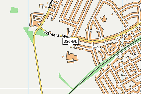Fearnhill Sports Centre map (SG6 4AL) - OS VectorMap District (Ordnance Survey)