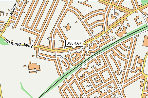 SG6 4AR map - OS VectorMap District (Ordnance Survey)