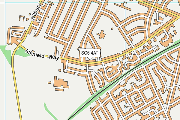SG6 4AT map - OS VectorMap District (Ordnance Survey)