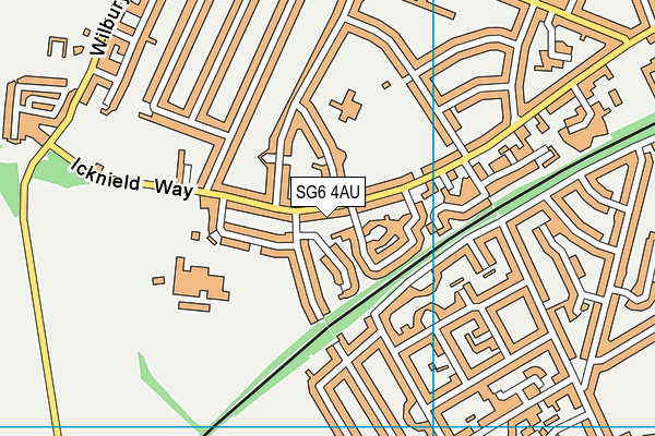 SG6 4AU map - OS VectorMap District (Ordnance Survey)