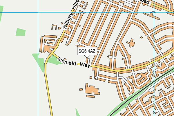 SG6 4AZ map - OS VectorMap District (Ordnance Survey)