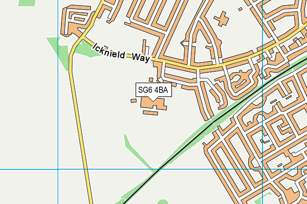 Fearnhill School map (SG6 4BA) - OS VectorMap District (Ordnance Survey)