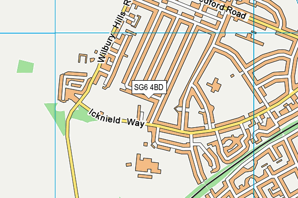 SG6 4BD map - OS VectorMap District (Ordnance Survey)