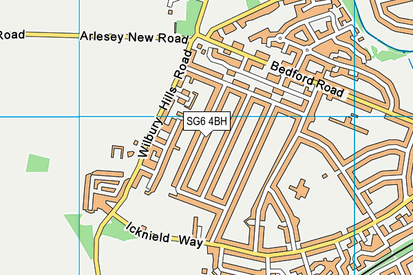 SG6 4BH map - OS VectorMap District (Ordnance Survey)