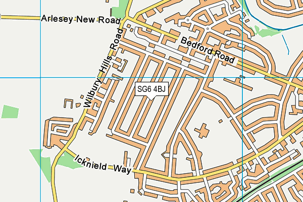 SG6 4BJ map - OS VectorMap District (Ordnance Survey)