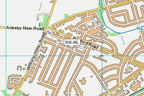 SG6 4BL map - OS VectorMap District (Ordnance Survey)