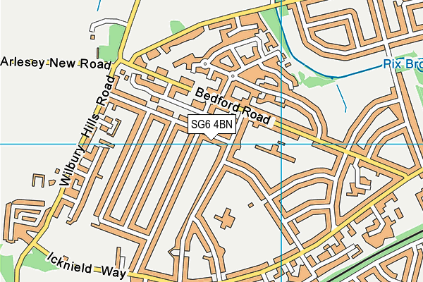 SG6 4BN map - OS VectorMap District (Ordnance Survey)