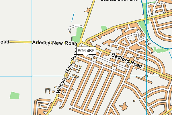 SG6 4BP map - OS VectorMap District (Ordnance Survey)