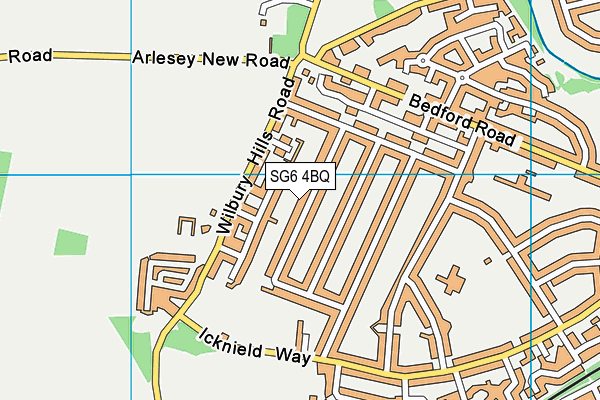 SG6 4BQ map - OS VectorMap District (Ordnance Survey)